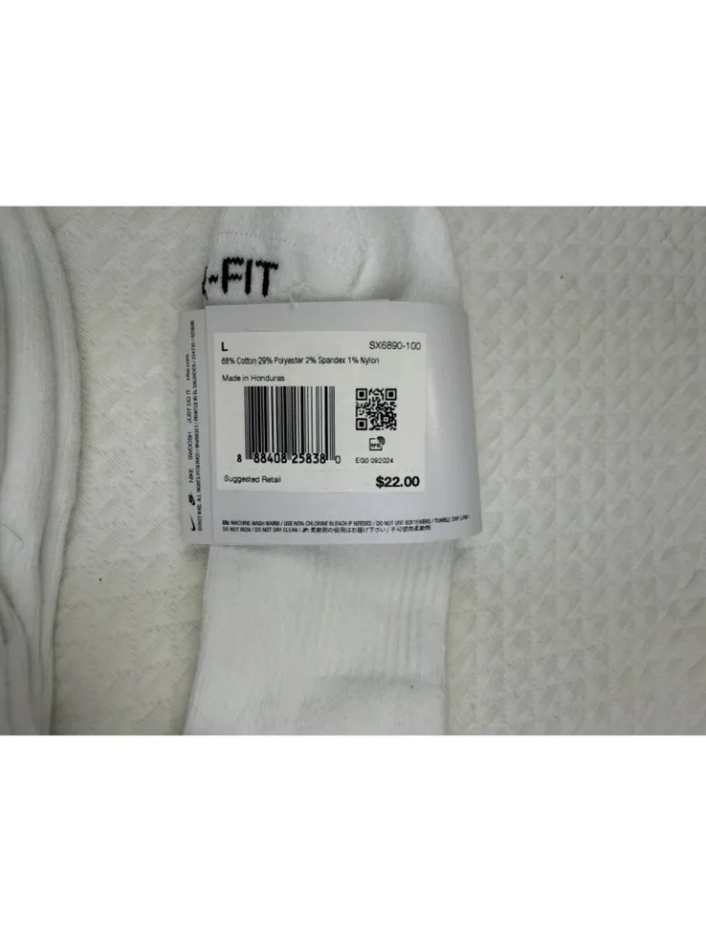 Nike Everyday Plus Dri-FIT Adult Mens L (8-12) Cushioned 4 Pairs Ankle Socks
